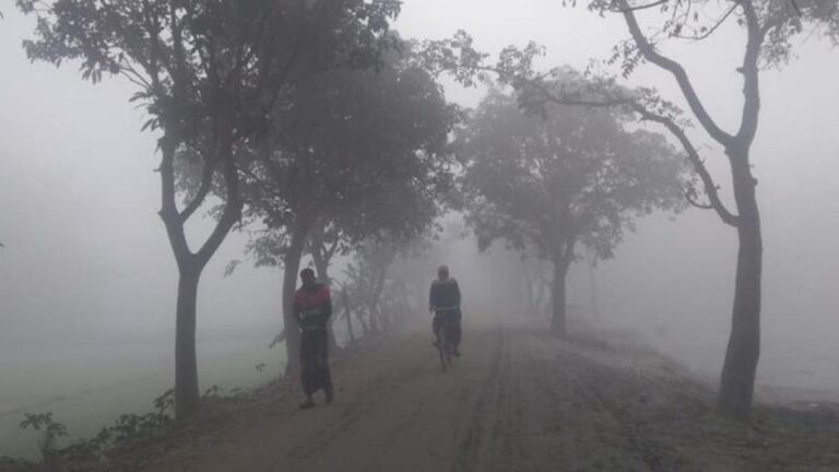 পঞ্চগড়ে ঘন কুয়াশা ও হিমেল বাতাসে বিপর্যস্ত জনজীবন, তেঁতুলিয়ায় তাপমাত্রা ৬.৯ ডিগ্রি