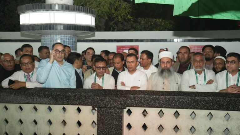 তারেক রহমানের নেতৃত্বে সিলেট থেকে বিএনপির নির্বাচনি প্রচার শুরু, আবু সাঈদের প্রতি শ্রদ্ধা