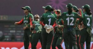 সুপার সিক্সে থাইল্যান্ডের বিপক্ষে জয় পাওয়া বাংলাদেশ নারী ক্রিকেট দলের খেলোয়াড়দের উচ্ছ্বাস।