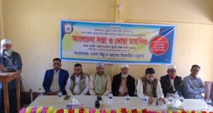 জগন্নাথপুরে আবরু মিয়া–খুরশেদা বেগম ছাত্রী এতিমখানা ও দারুল মিল্লাত জামেয়া ইসলামিয়া মাদ্রাসার একাডেমিক ভবন উদ্বোধন উপলক্ষে আয়োজিত আলোচনা সভা ও দোয়া মাহফিলের দৃশ্য।