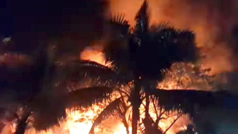 বরগুনা গ্রীন রোডে আগুনে তিন বসতঘর পুড়ে ছাই, একজন দগ্ধ