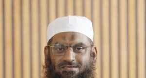 আগামীকাল জগন্নাথপুরে আগমন উপলক্ষে ১০ দলীয় জোটের শীর্ষ নেতা আল্লামা মামুনুল হকের জনসভা আয়োজনের ঘোষণা সংক্রান্ত দৃশ্য।