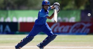 অনূর্ধ্ব-১৯ বিশ্বকাপের সেমিফাইনালে ভারতের বিপক্ষে ব্যাটিংয়ে আফগানিস্তান দল